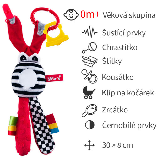 hračka na kočárek s klipem